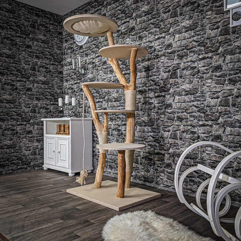 Naturkratzbaum 2116 Kratzbaum Natur Holz Design 178 cm hoch
