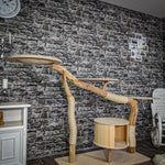 Naturkratzbaum 2118 Kratzbaum Natur Holz Design 130 cm hoch