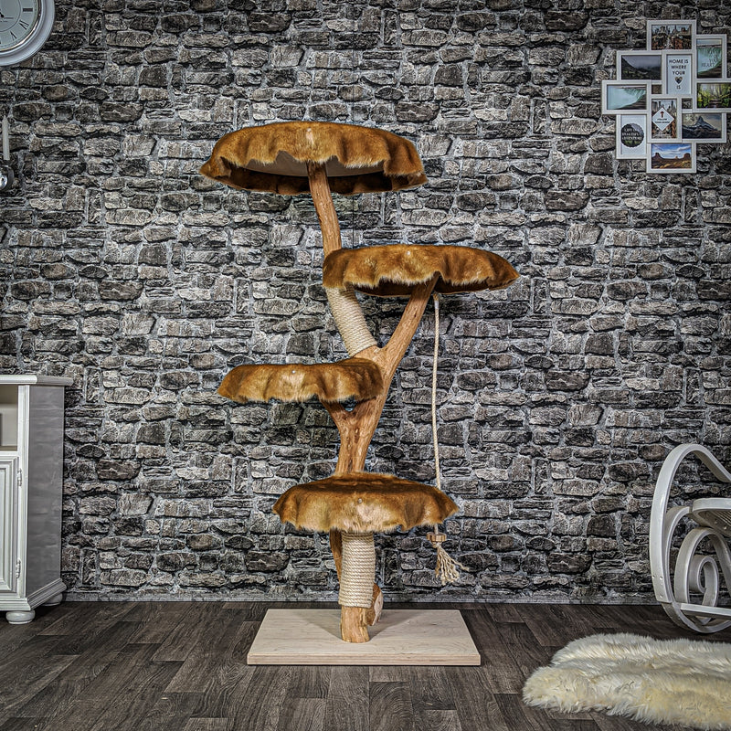 Naturkratzbaum 2119 Kratzbaum Natur Holz Design 143 cm hoch