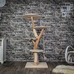 Naturkratzbaum 2119 Kratzbaum Natur Holz Design 143 cm hoch