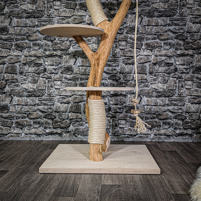 Naturkratzbaum 2119 Kratzbaum Natur Holz Design 143 cm hoch
