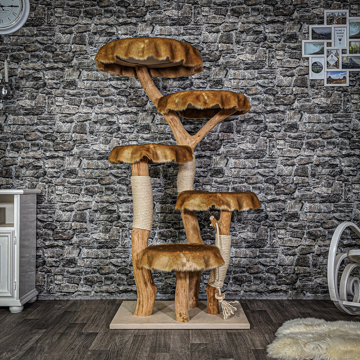 Naturkratzbaum 2120 Kratzbaum Natur Holz Design 165 cm hoch