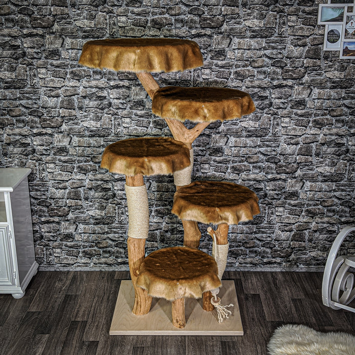 Naturkratzbaum 2120 Kratzbaum Natur Holz Design 165 cm hoch