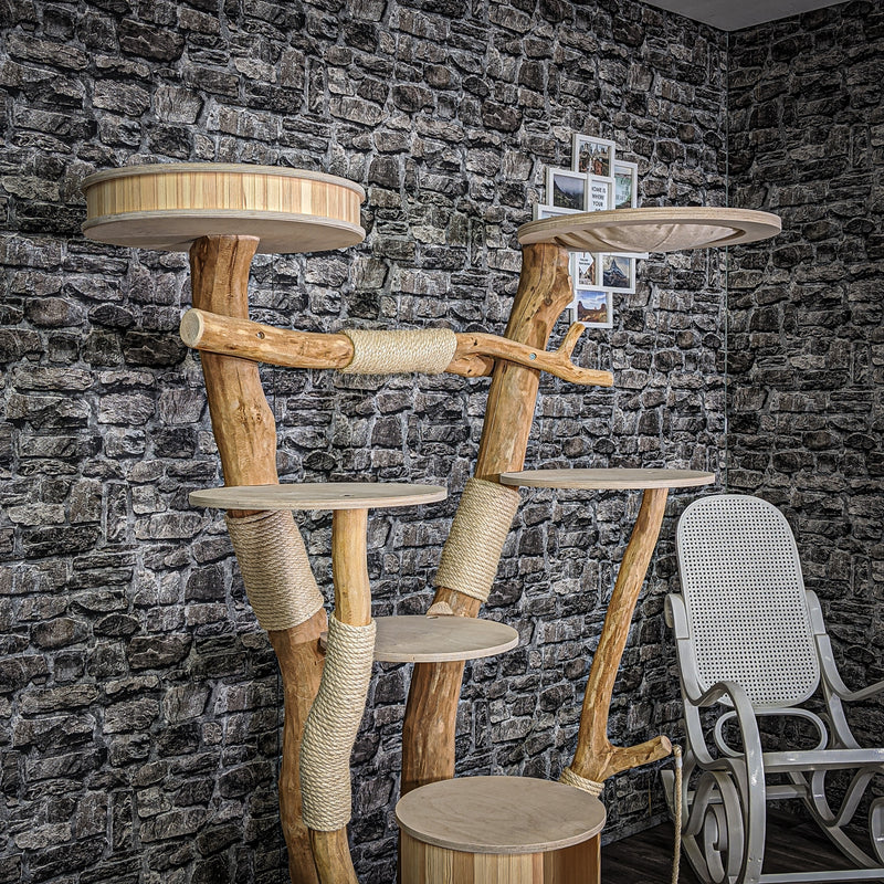 Naturkratzbaum 2124 Kratzbaum Natur Holz Design 170 cm hoch