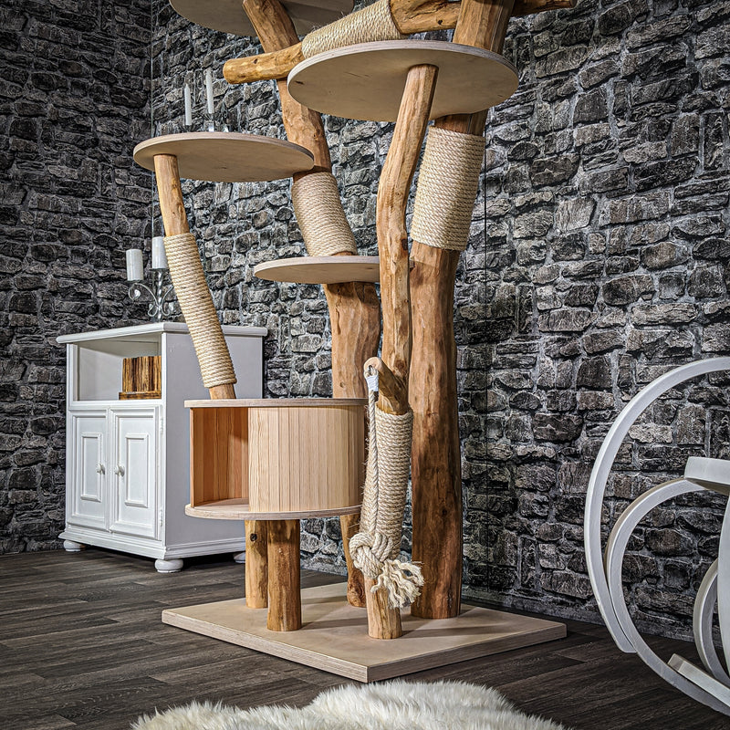 Naturkratzbaum 2124 Kratzbaum Natur Holz Design 170 cm hoch