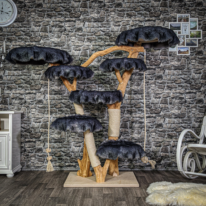 Naturkratzbaum 2125 Kratzbaum Natur Holz Design 165 cm hoch