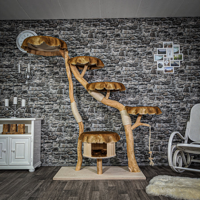 Naturkratzbaum 2128 Kratzbaum Natur Holz Design 187 cm hoch