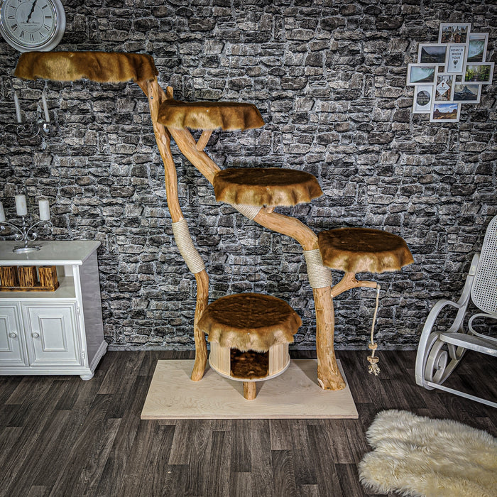 Naturkratzbaum 2128 Kratzbaum Natur Holz Design 187 cm hoch