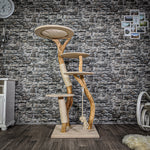Naturkratzbaum 2130 Kratzbaum Natur Holz Design 145 cm hoch