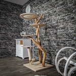 Naturkratzbaum 2130 Kratzbaum Natur Holz Design 145 cm hoch
