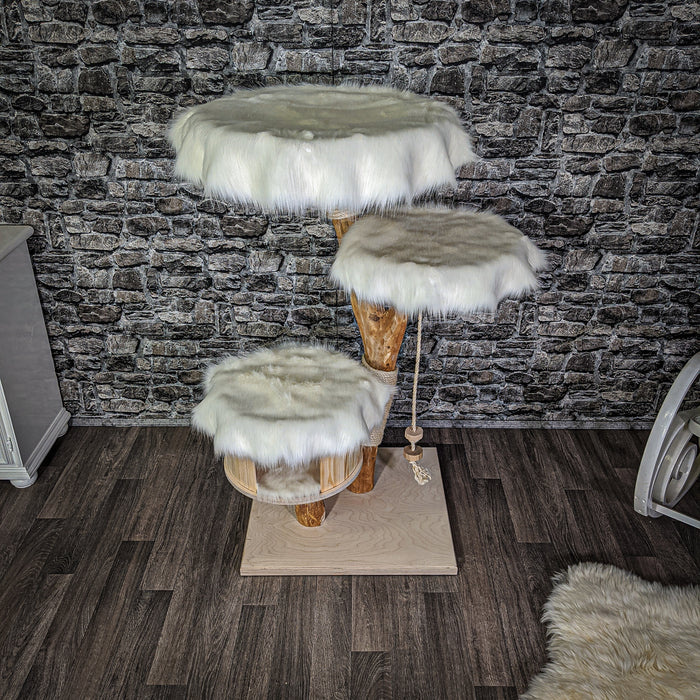 Naturkratzbaum 2132 Kratzbaum Natur Holz Design 125 cm hoch
