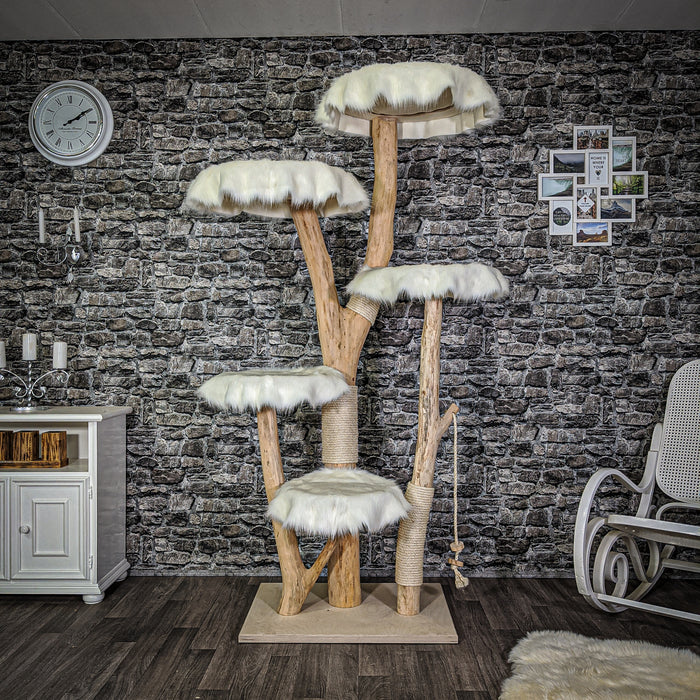 Naturkratzbaum 2134 Kratzbaum Natur Holz Design 203 cm hoch