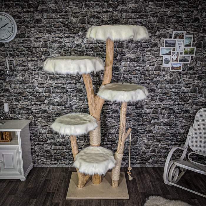 Naturkratzbaum 2134 Kratzbaum Natur Holz Design 203 cm hoch