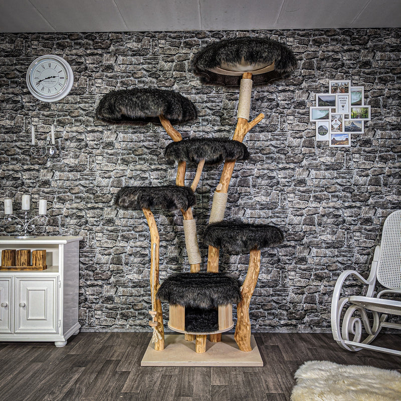 Naturkratzbaum 2137 Kratzbaum Natur Holz Design 205 cm hoch
