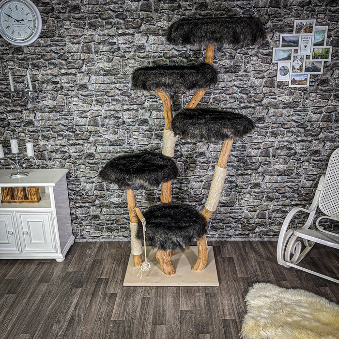 Naturkratzbaum 2138 Kratzbaum Natur Holz Design 200 cm hoch