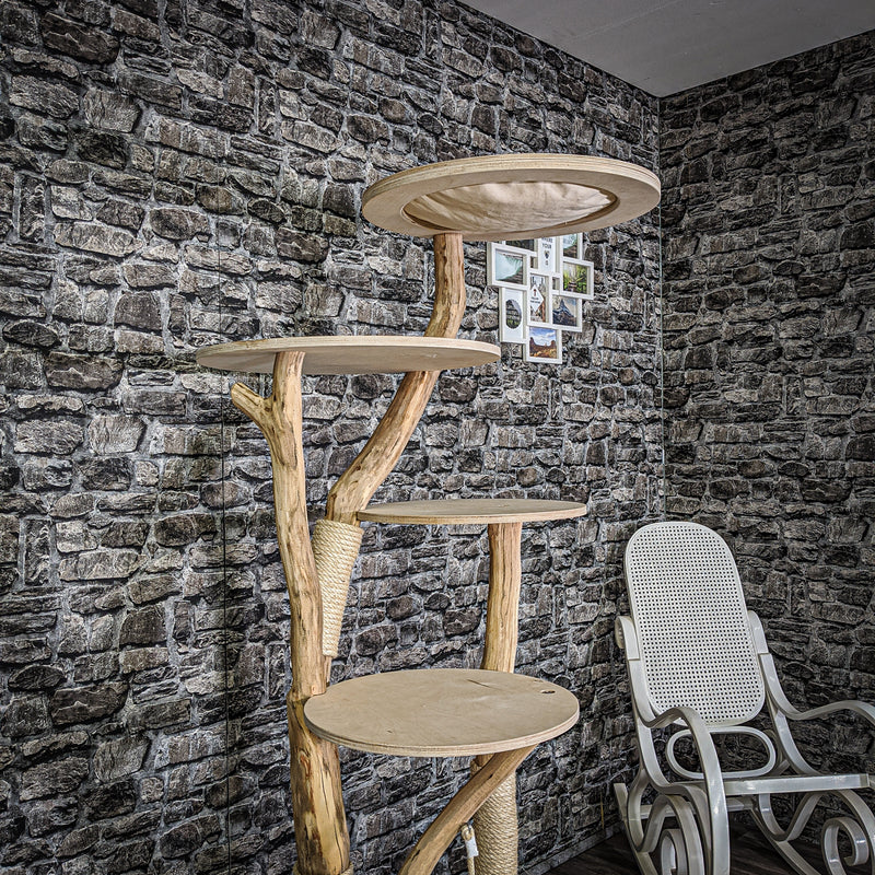 Naturkratzbaum 2141 Kratzbaum Natur Holz Design 175 cm hoch