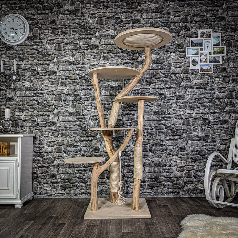 Naturkratzbaum 2141 Kratzbaum Natur Holz Design 175 cm hoch