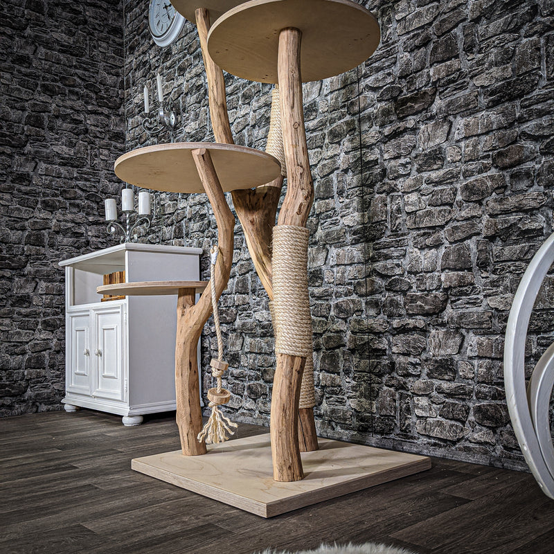Naturkratzbaum 2141 Kratzbaum Natur Holz Design 175 cm hoch