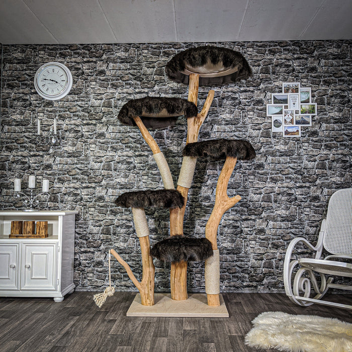 Naturkratzbaum 2143 Kratzbaum Natur Holz Design 205 cm hoch