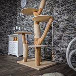 RESERVIERT + ÄNDERUNGEN - Naturkratzbaum 2148 Kratzbaum Natur Holz Design 165 cm hoch