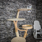 Naturkratzbaum 2150 Kratzbaum Natur Holz Design 162 cm hoch