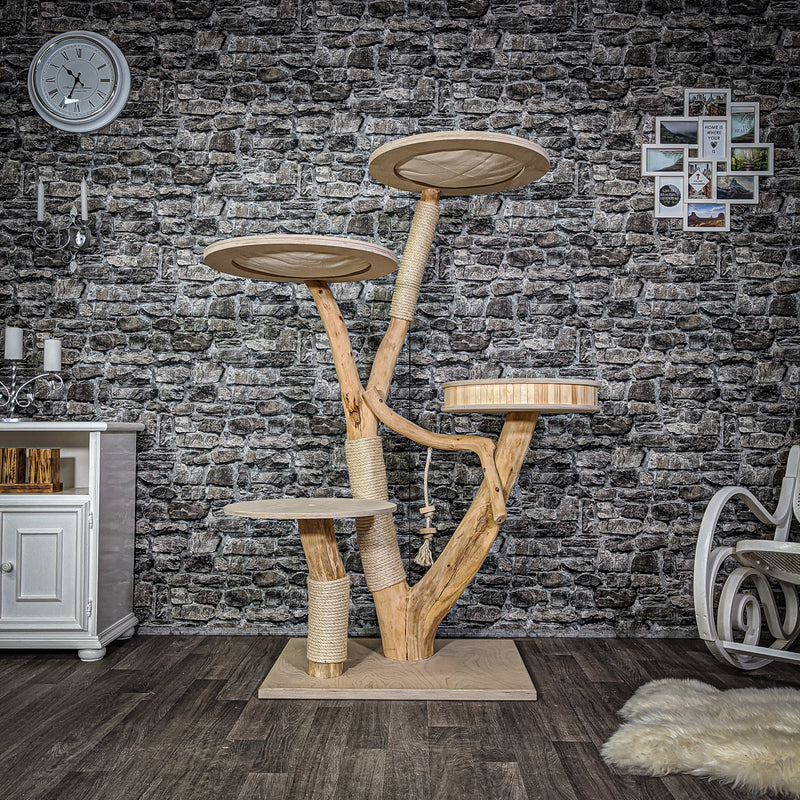 Naturkratzbaum 2150 Kratzbaum Natur Holz Design 162 cm hoch