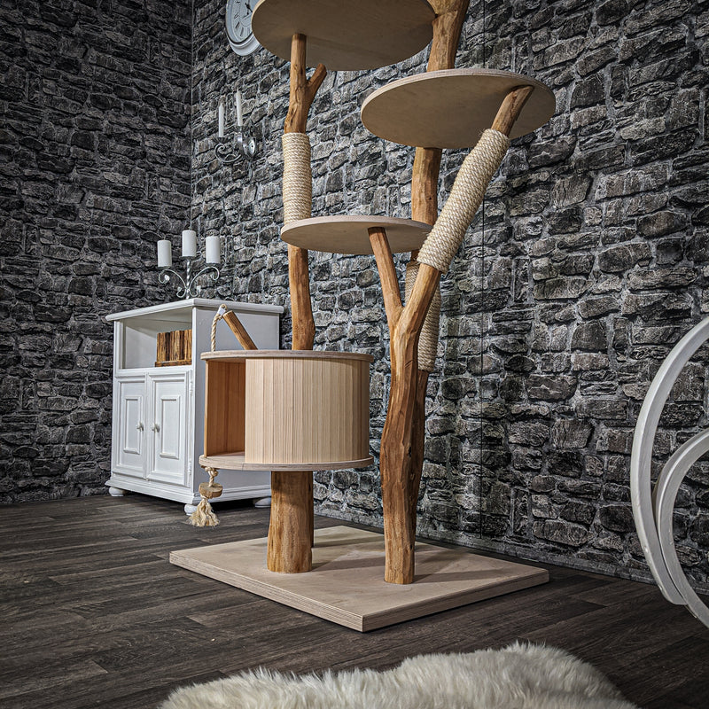 Naturkratzbaum 2159 Kratzbaum Natur Holz Design 175 cm hoch