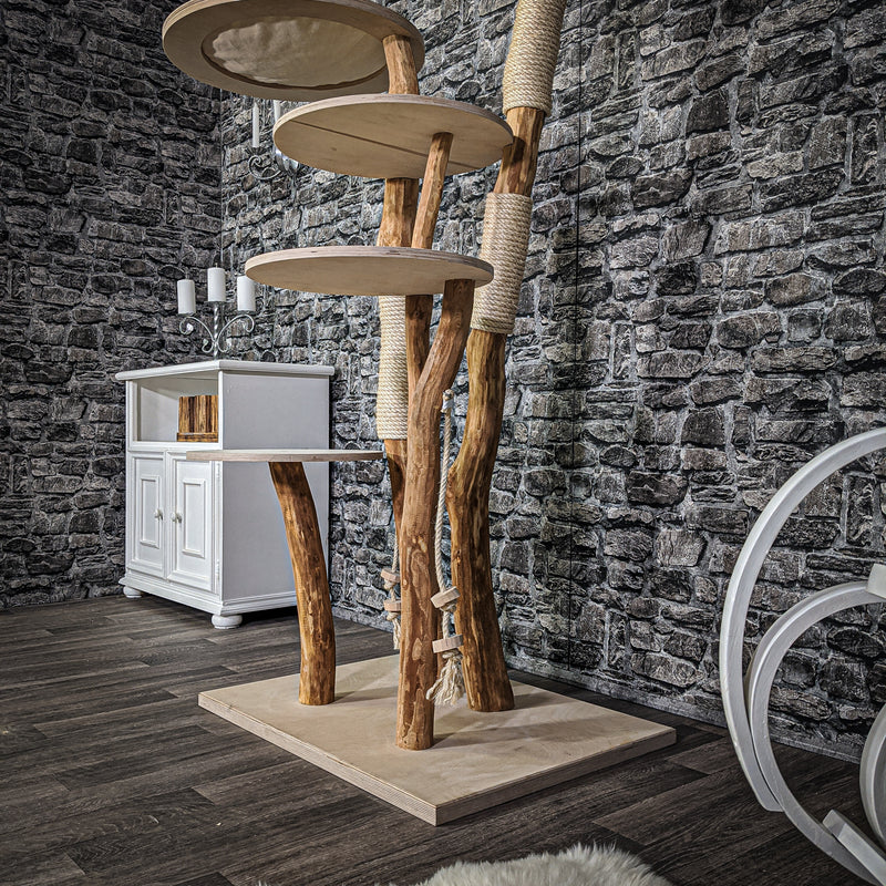 Naturkratzbaum 2160 Kratzbaum Natur Holz Design 170 cm hoch