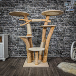 Naturkratzbaum 2173 Kratzbaum Natur Holz Design 135 cm hoch