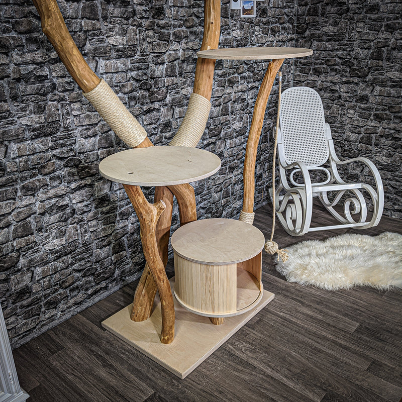 Naturkratzbaum 2183 Kratzbaum Natur Holz Design 200 cm hoch