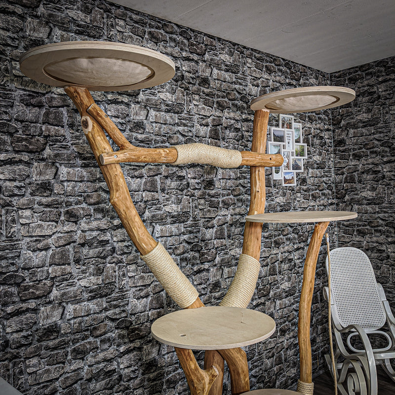 Naturkratzbaum 2183 Kratzbaum Natur Holz Design 200 cm hoch
