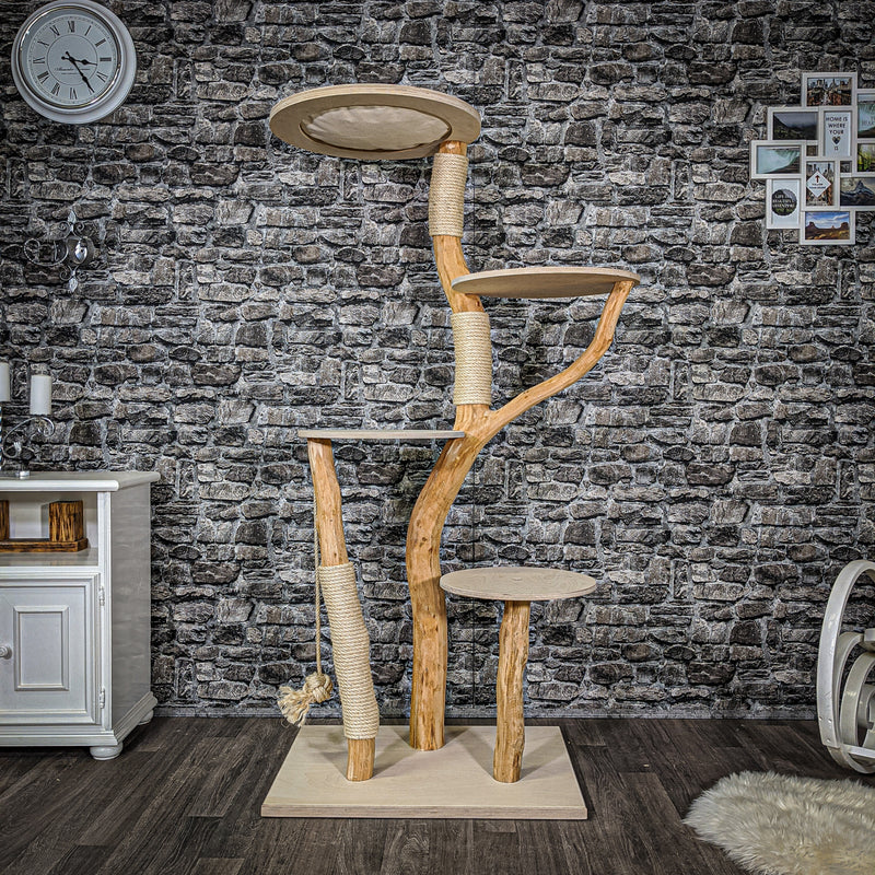 Naturkratzbaum 2190 Kratzbaum Natur Holz Design 175 cm hoch