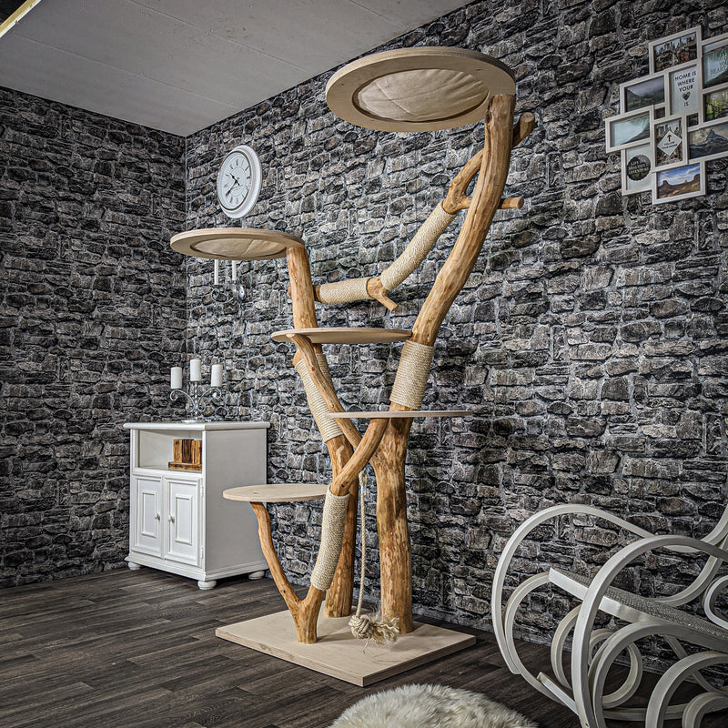 Naturkratzbaum 2193 Kratzbaum Natur Holz Design 180 cm hoch