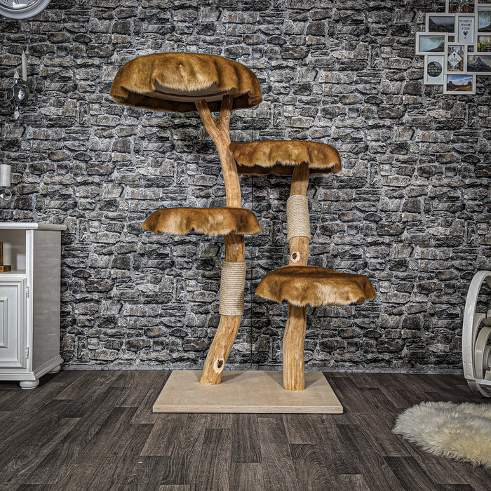 Naturkratzbaum 2203 Kratzbaum Natur Holz Design 143 cm hoch