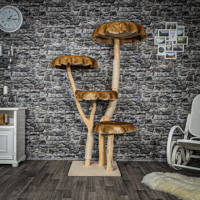 Naturkratzbaum 2204 Kratzbaum Natur Holz Design 175 cm hoch