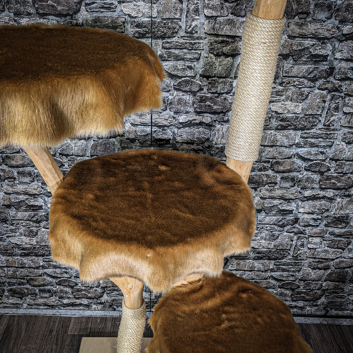 Naturkratzbaum 2204 Kratzbaum Natur Holz Design 175 cm hoch
