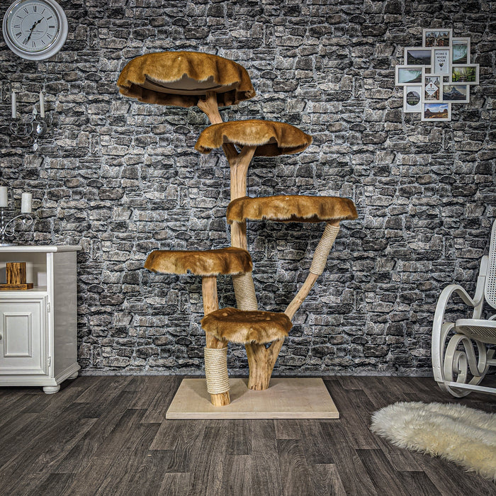 Naturkratzbaum 2206 Kratzbaum Natur Holz Design 165 cm hoch