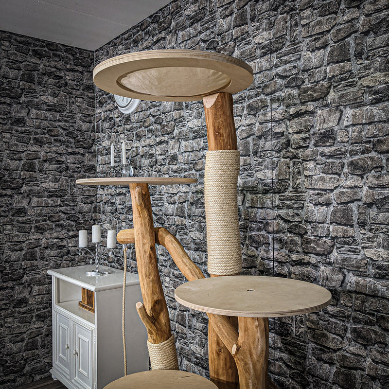 Naturkratzbaum 2207 Kratzbaum Natur Holz Design 175 cm hoch