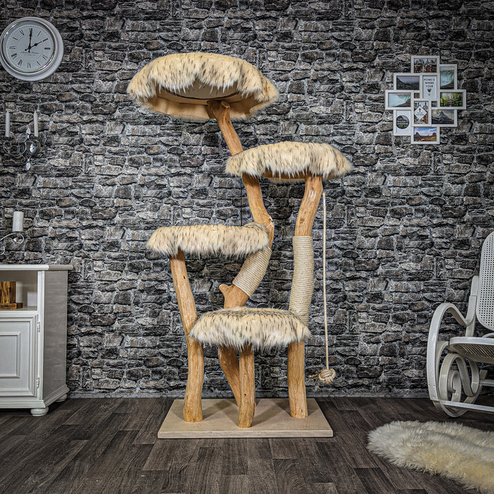Naturkratzbaum 2208 Kratzbaum Natur Holz Design 170 cm hoch