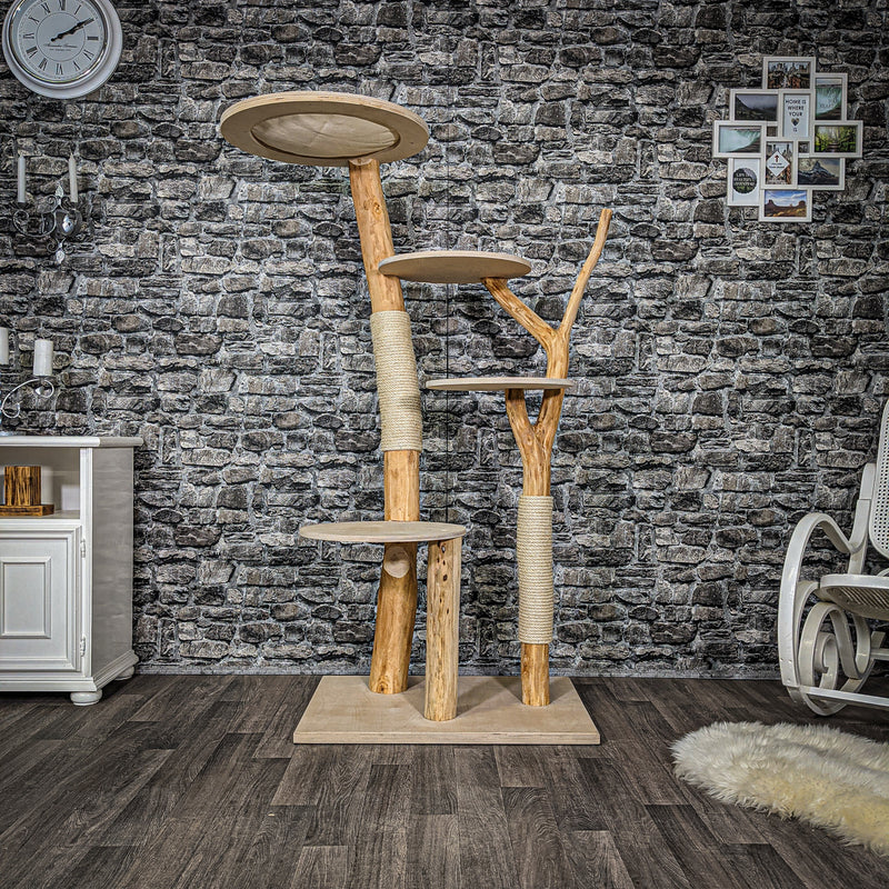 Naturkratzbaum 2209 Kratzbaum Natur Holz Design 165 cm hoch