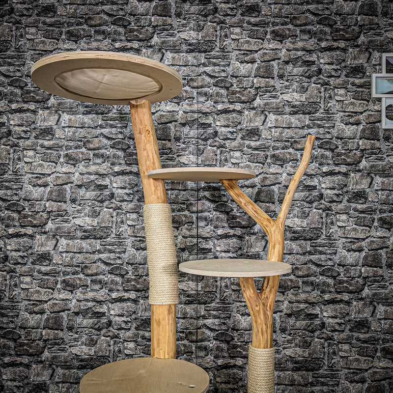 Naturkratzbaum 2209 Kratzbaum Natur Holz Design 165 cm hoch