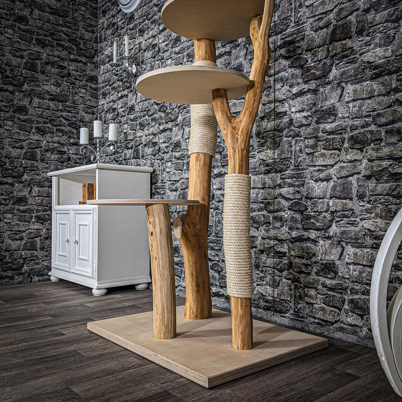 Naturkratzbaum 2209 Kratzbaum Natur Holz Design 165 cm hoch