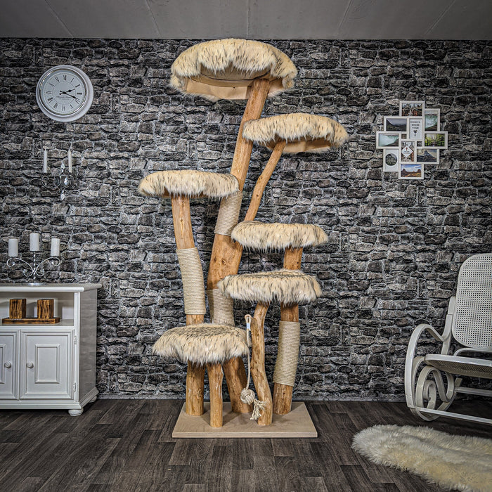 Naturkratzbaum 2210 Kratzbaum Natur Holz Design 205 cm hoch