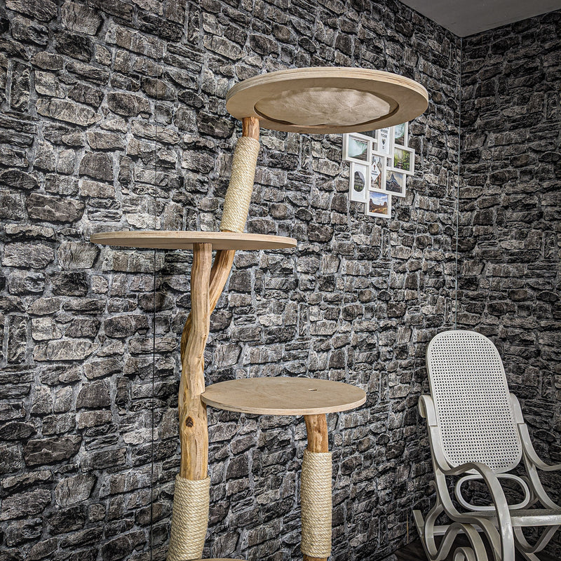 Naturkratzbaum 2211 Kratzbaum Natur Holz Design 175 cm hoch
