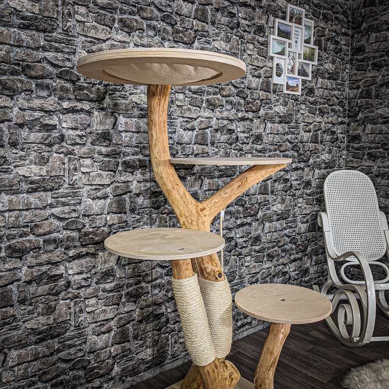Naturkratzbaum 2213 Kratzbaum Natur Holz Design 175 cm hoch