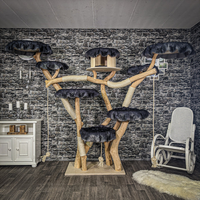 Naturkratzbaum 2214 Kratzbaum Natur Holz Design 205 cm hoch