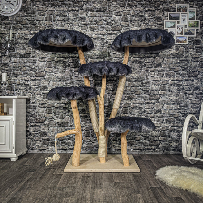 Naturkratzbaum 2215 Kratzbaum Natur Holz Design 145 cm hoch