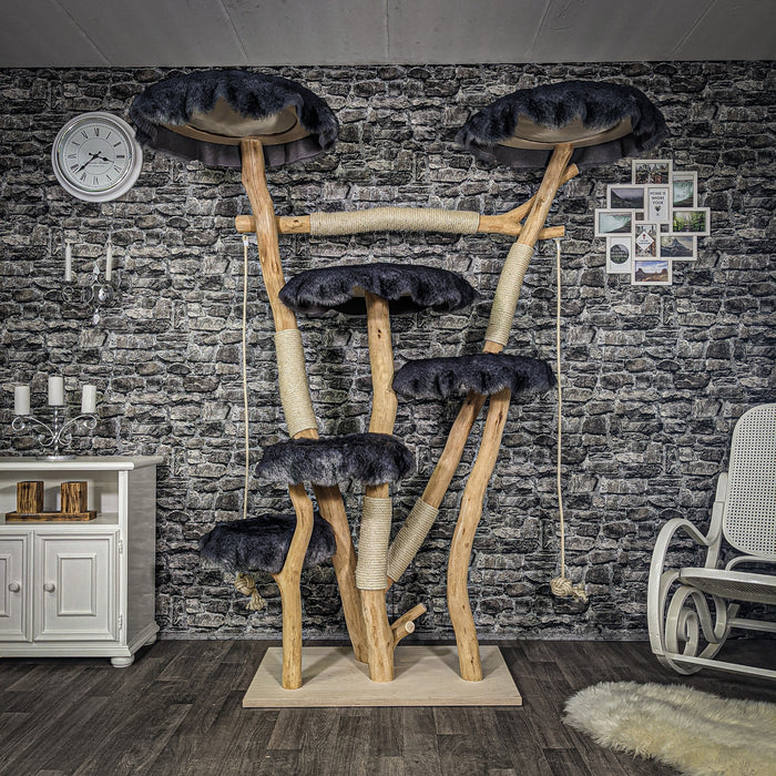 Naturkratzbaum 2216 Kratzbaum Natur Holz Design 205 cm hoch
