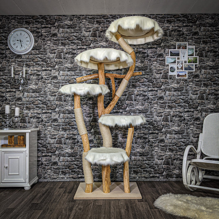 Naturkratzbaum 2219 Kratzbaum Natur Holz Design 205 cm hoch