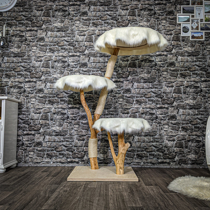 Naturkratzbaum 2220 Kratzbaum Natur Holz Design 135 cm hoch